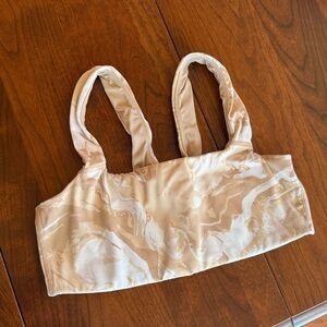 Offline by Aerie Beige Goals Stretch Medium Support Sports Bra Size M